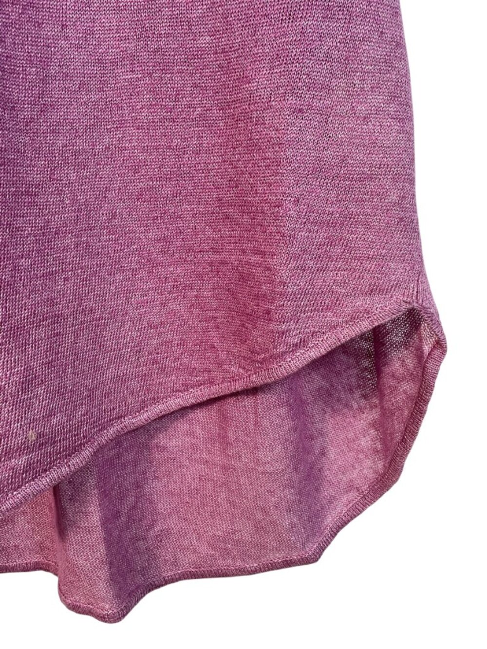 Eileen Fisher 100% Linen V-Neck Tunic Sweater Purple Pink Oversized M - Picture 6 of 10
